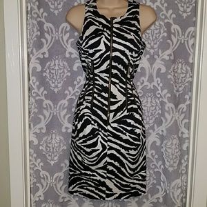 Michael Kors Zebra Print Sleeveless Dress Size 2